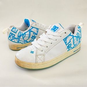 VTG DC SHOES Court Graffik SE Women's Low top Skateboard Sneakers Shoes Size 8W